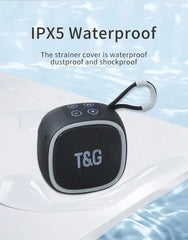 T&G Ultra-Compact Bluetooth Speaker High-Quality 3D Stereo Waterproof About Camping