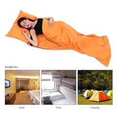 Sleeping Bag Liner 70*210cm Lightweight Polyester Pongee Pillowcase About Camping