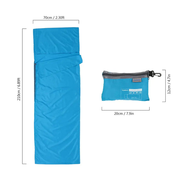 Sleeping Bag Liner 70*210cm Lightweight Polyester Pongee Pillowcase