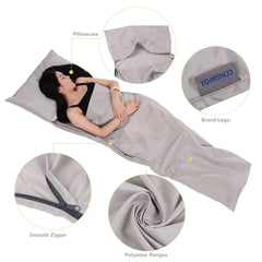 Sleeping Bag Liner 70*210cm Lightweight Polyester Pongee Pillowcase About Camping