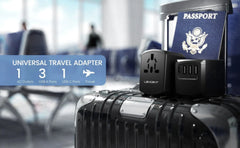 Universal Travel Power Adapter 3 USB Port 1 Type C Adaptor US EU UK AU About Camping