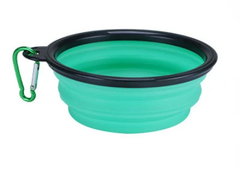 Water Food Bowl for Dogs Cats Collapsible Silicone with Carabiner Clip not specified