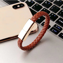 Leather Bracelet USB Cable Portable Fast Charging For All Mobile Phone not specified