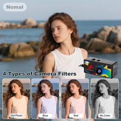 Vintage Thumb Camera 1984 Style – Pocket-Sized 1080P Camera with Flash
