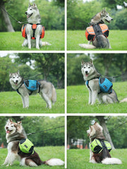 Best Dog Harness Backpack Reflective Adjustable S M L Hiking Camping Tailup