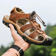 Outdoor Hiking Sandals for Men & Women | Premium Leather, Waterproof & Non-Slip