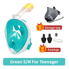 Full Face Snorkel Mask Easybreath Snorkeling Anti-Fog Anti-Leak