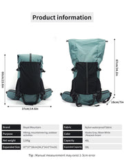 Hiking Backpack 40+10L Waterproof Ultralight