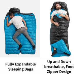 Best Ultralight Sleeping Bag (-11°C): CW400 Duck Down, Lightweight & Warm by Naturehike