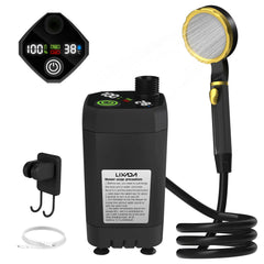 Powerful Portable Camping Shower Pump: 6000mAh Battery, Digital Display