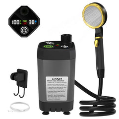 Powerful Portable Camping Shower Pump: 6000mAh Battery, Digital Display