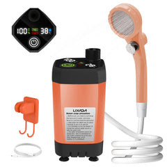 Powerful Portable Camping Shower Pump: 6000mAh Battery, Digital Display