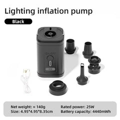 Rechargeable Air Pump with LED Light: Compact and Powerful