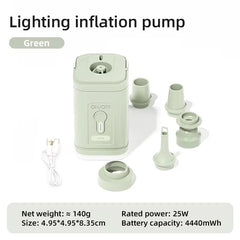 Rechargeable Air Pump with LED Light: Compact and Powerful