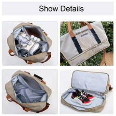 Travel Tote Bag Large Capacity Waterproof Dry/Wet Separation Gym Yoga Bag About Camping