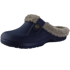 Warm UGG Clogs Slippers Women's Men's EVA Waterproof Non-slip_Navy blue color