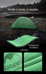 Lightweight Waterproof Camping Tent | Naturehike Upgraded Cloud-Up 1-2 Person About Camping