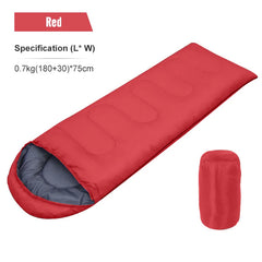 Ultra-Light Camping Sleeping Bag: 4-Season Warmth (Waterproof & Cotton)_Red color