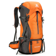 Hiking Backpack 70L Waterproof & Lightweight | Free Rain Cover_Orange color