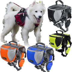 Dog Harness Backpack Reflective Adjustable S M L Hike Camping Dog Bag About Camping