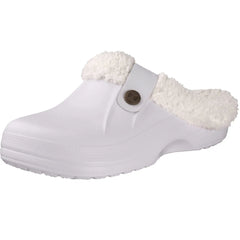 Warm UGG Clogs Slippers Women's Men's EVA Waterproof Non-slip_White color