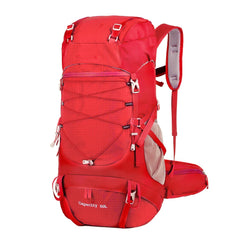 50L Hiking Backpack Australia | Waterproof & Lightweight (Free Rain Cover!)_Red color