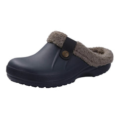 Warm UGG Clogs Slippers Women's Men's EVA Waterproof Non-slip_Deep Grey color