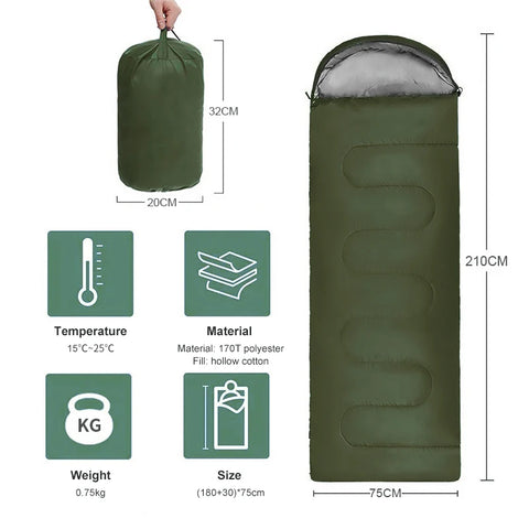 Ultra-Light Camping Sleeping Bag: 4-Season Warmth (Waterproof & Cotton) About Camping