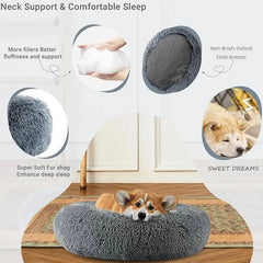 Dog Bed Calming Cat Bed Super Soft Fluffy Washable Anti-Anxiety 40-90cm About Camping