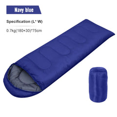 Ultra-Light Camping Sleeping Bag: 4-Season Warmth (Waterproof & Cotton)_Navy blue color