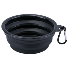 Water Food Bowl for Dogs Cats Collapsible Silicone with Carabiner Clip
