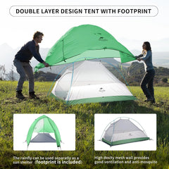 Lightweight Waterproof Camping Tent | Naturehike Upgraded Cloud-Up 1-2 Person About Camping