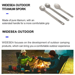 Titanium Spork & Spoon Set: Ultralight Cutlery for Campers | Widesea About Camping