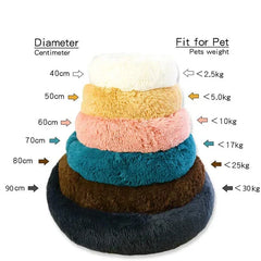 Dog Bed Calming Cat Bed Super Soft Fluffy Washable Anti-Anxiety 40-90cm About Camping