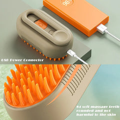 Cat Steam Brush Dog Hair Removal 3-in-1 Electric Spray Hair Brushes About Camping