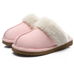 UGG Fuzzy Slippers Women's Men's Premium Sheepskin Scuffs_pink color