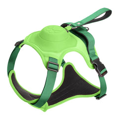 Best Dog Harness with Retractable Leash 2-in-1 No Pull Puppy Harness_Green color