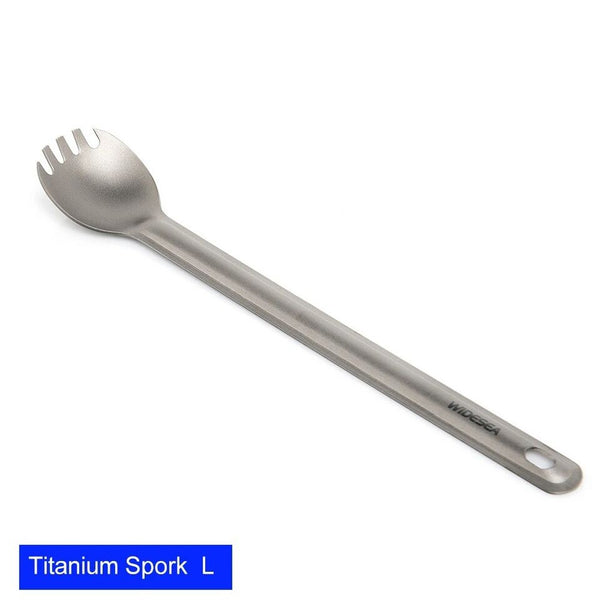 Titanium Spork & Spoon Set: Ultralight Cutlery for Campers | Widesea