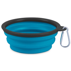 Water Food Bowl for Dogs Cats Collapsible Silicone with Carabiner Clip not specified