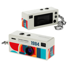 Vintage Thumb Camera 1984 Style – Pocket-Sized 1080P Camera with Flash