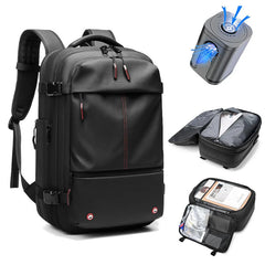 Travel Backpack with Vacuum Compression: 60L Expandable